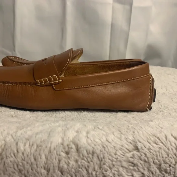 Cole Haan Men's Howland Brown Leather Driving Loafers – Size 10